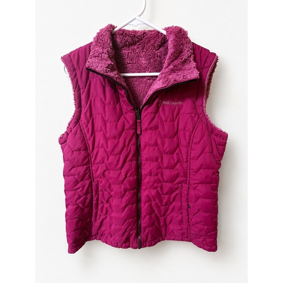 Free Country Jackets & Blazers - Free Country Women's XL Quilted Puffer Vest Sherpa Lined